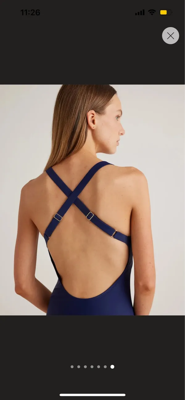 New Quince Italian Cross-Back One-Piece Swimsuit -Size XS - Image 6