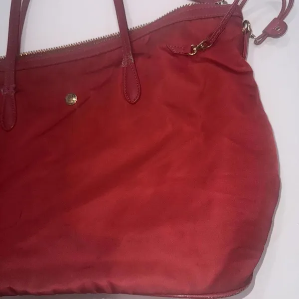 JPK Paris 75 Designer‎ Minimalist Canvas Carry Travel Red Crimson Tote Bag Purse - Image 10