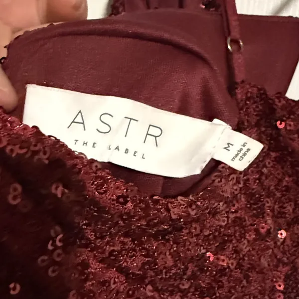 ASTR‎ the Label Sequin Twist Front Mini Party Dress Red Size Medium NWT C28 - Image 6