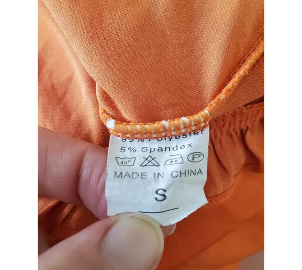 Dokotoo Orange Ruffle Cami Adjustable Strap Women Size S Tank Top Fli… - Image 7