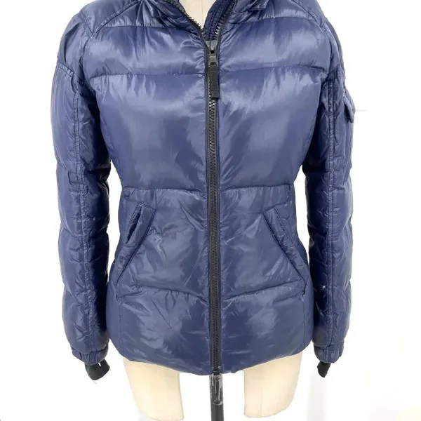 S13 Quilted Down Short‎ Puffer Jacket Navy Blue Size XS - Image 3