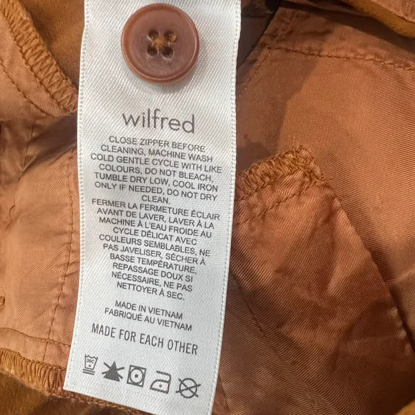 Aritzia Wilfred Camel Pleated Ankle Length Cuffed Hem Trouser Pants - Image 6