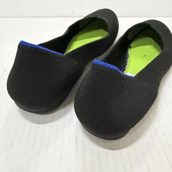 Rothys The Flat Ballet Flat Shoes Womens Size 9 Black Knit Slip On Comfort - Image 3
