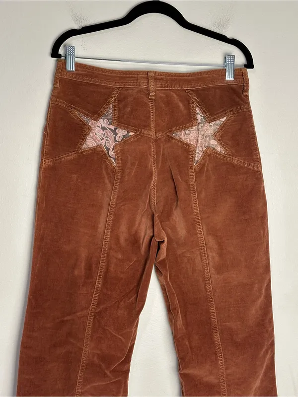 Free People Firecracker Star Pocket Flared Corduroy Pants Sz 30 - Image 8