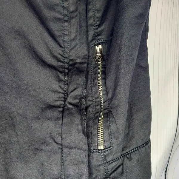 Zara Black Moto Biker Casual Utility Vest with Zipper Details - Image 5