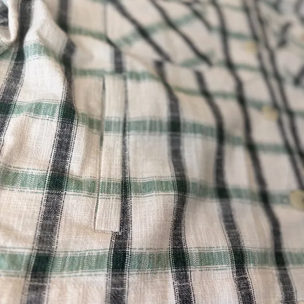 Zara‎ Womens XL Green Black Plaid Button Down Shacket Oversized Textured Jacket - Image 3