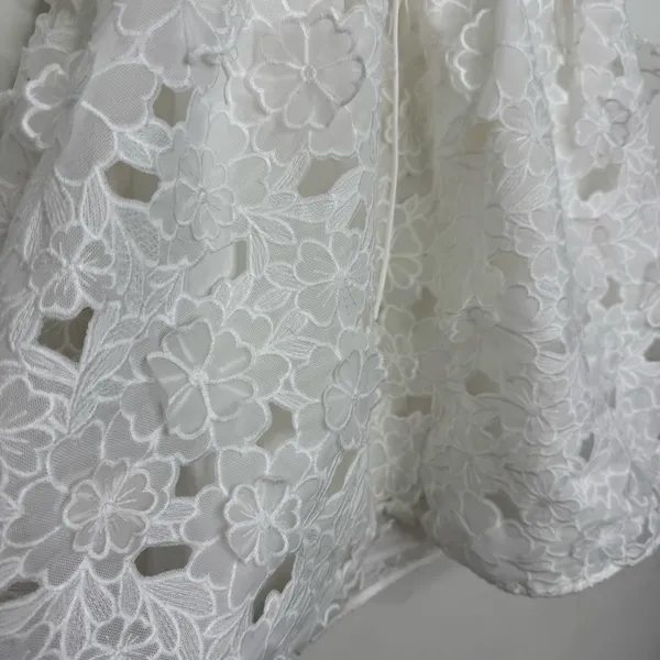 For Love & Lemons White Floral Lace Mini Dress Strappy Size Small New - Image 6