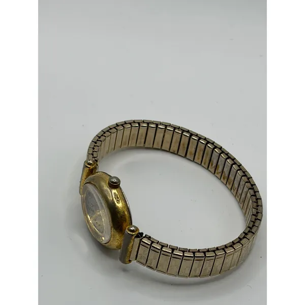EXPRESS Timeless Gold Tone Oval Face Expandable Bracelet Quartz‎ Watch Japan Movement - Image 9