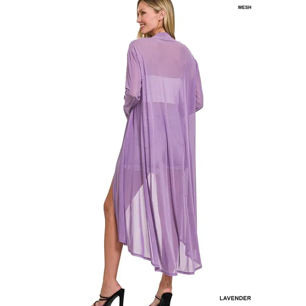 Zenana Mesh Open Front Cardigan - Large‎ - Image 5