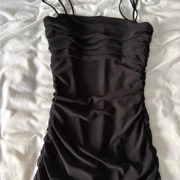 Garage Black dress Cocktail Homecoming Ruched Mini Dress - Image 2