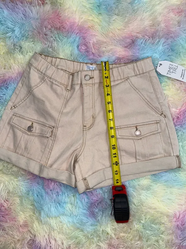Cute khaki denim shorts Tan Size 10 - Image 6