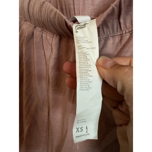 Fabletics Joggers Women XS Mauve‎ Cashel Soft Knit Tencel Lounge Pants PT2149967 - Image 6