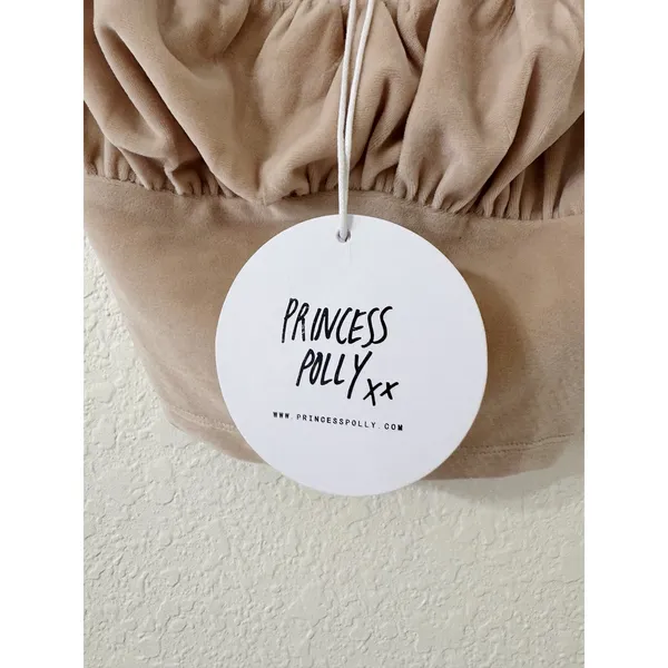 Princess Polly Pia Beige Ruched Crop Cami Top NWT Size US 6 - Image 4