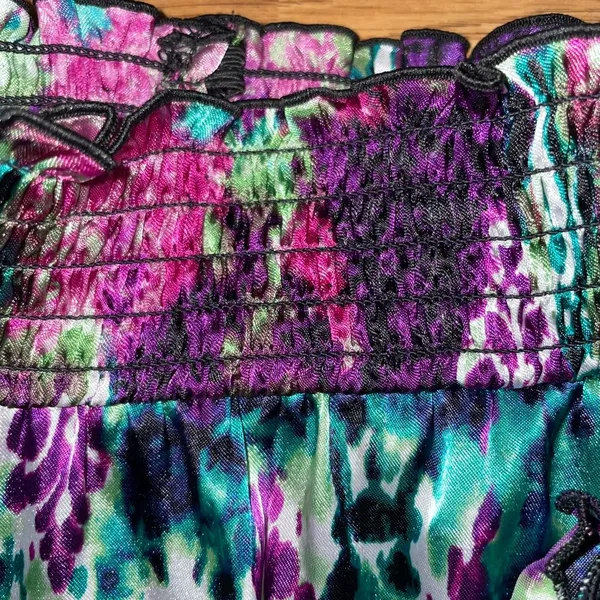 IZ Byer Colorful Sleeveless Blouse Women’s Large Elastic Neck Waist EUC - Image 4