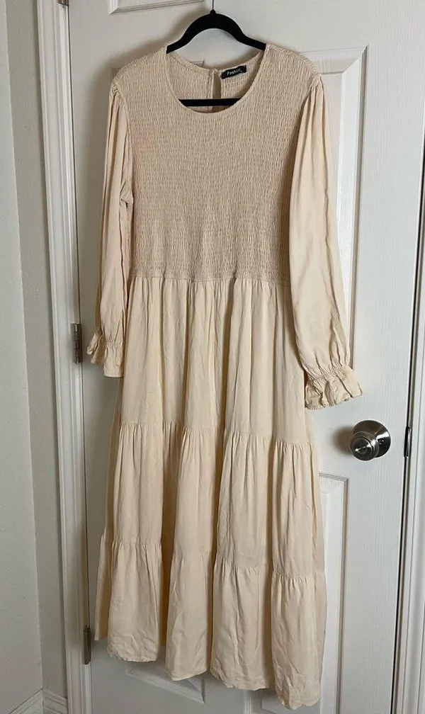Women's Casual Long Sleeve Smocked Dress size X-Large - Image 2