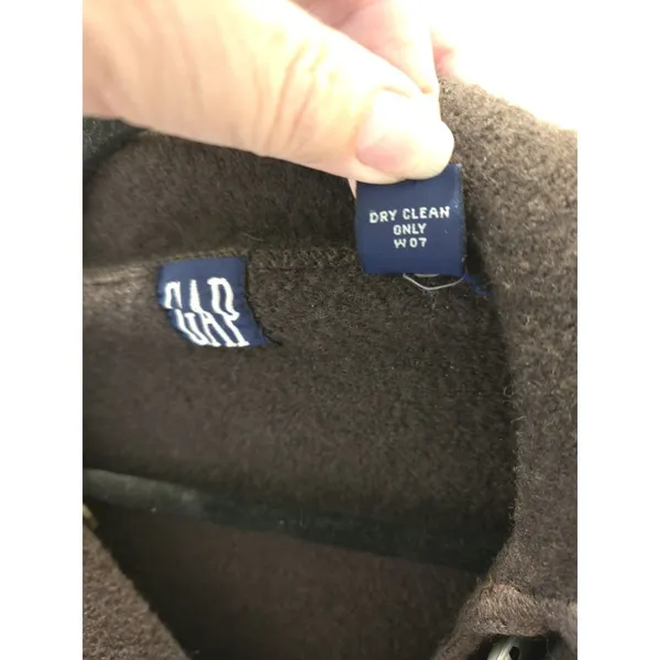 Gap 100% Wool Small Brown Double-Breasted with Pockets Jacket Womens - Image 6