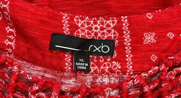 Red Sleeveless Women's Top Size XL - Image 2