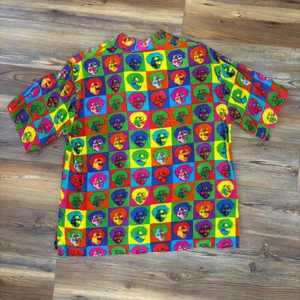 Vintage 90s Shopping Anthony Mark Hankins Pop Art Rainbow Button Down Shirt - Image 5