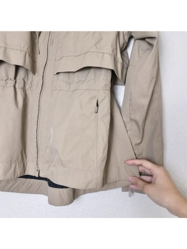 Athleta Open Road Shell Jacket XS Brownstone Beige Utility Water Repellent - Image 12