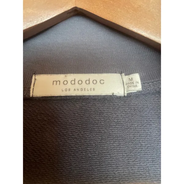 MODODOC 1/2 Zip Sweatshirt GORGEOUS COLOR Size Medium M French Terry MINIMALIST - Image 4