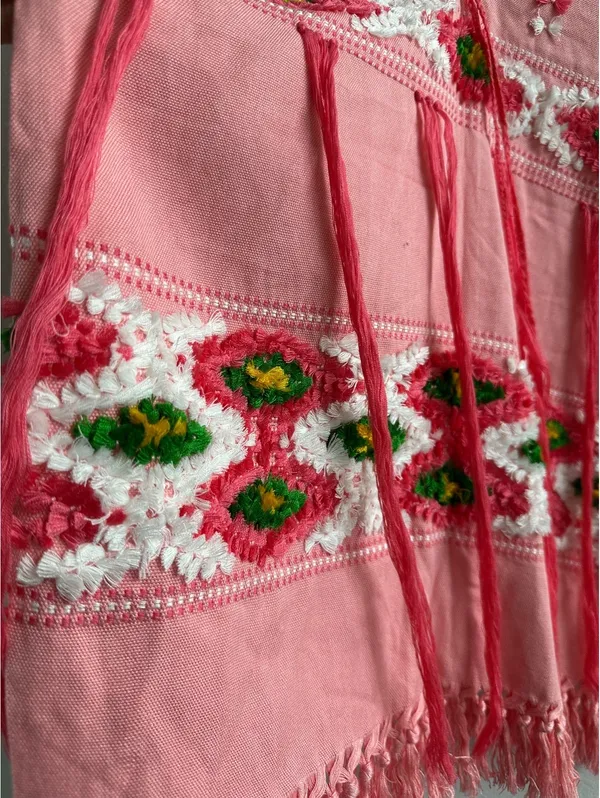 Mexican Huipil Pink Shirt - Image 2
