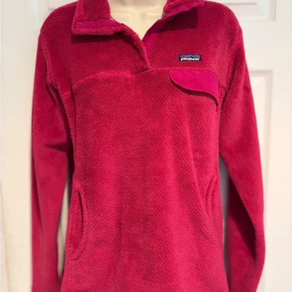 Patagonia Snap-T Fleece Pullover Womens Large Pink‎ Polartec Thermal Pro 0772 - Image 4