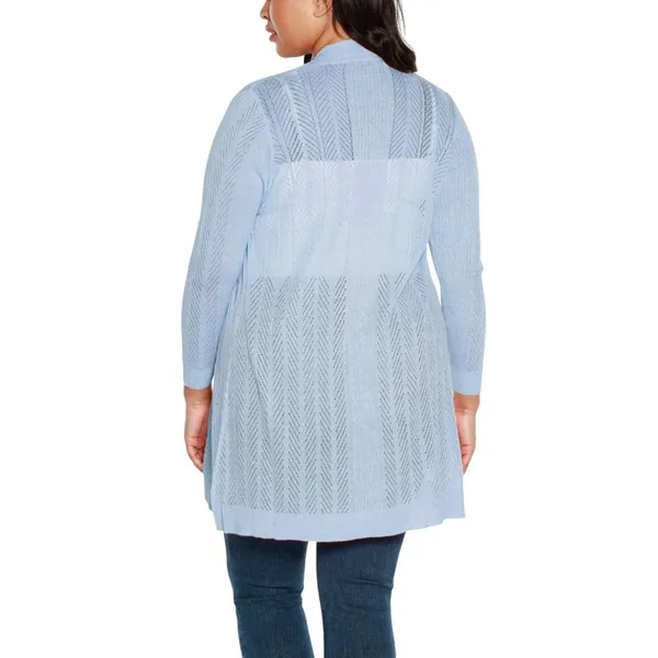 NWT Belldini Plus Size Lightweight Cardigan Sweater AS230224X Blue Haze 3X - Image 4