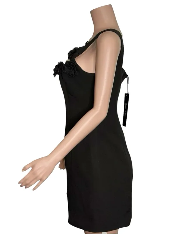 ELLIATT Trompe Floral Appliqués Mini Dress, Black, Medium - Image 9