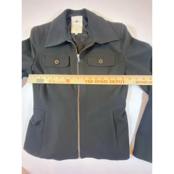 Vertigo jacket coat Paris Brand small‎ Blazer, Dress With Pockets black full zip - Image 4