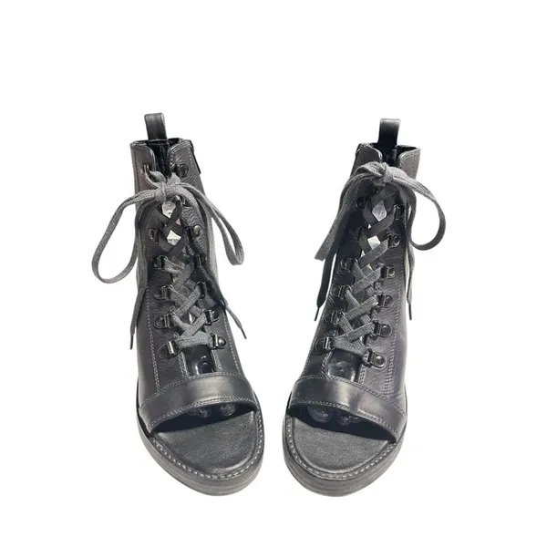 Free People City Of Lights EU 39 US 9 Booties Lace Up Ankle Boots NEW Dark Blue - Image 7