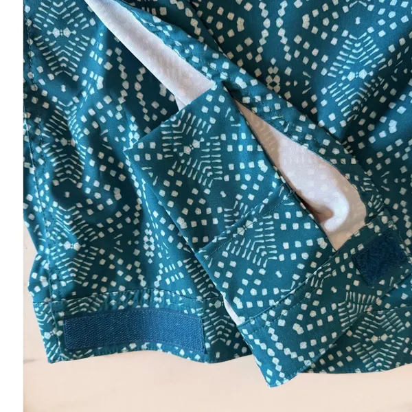 RipSkirt Hawaii Teal‎ Geometric Wrap Mini Skirt Quick Dry Adjustable Medium - Image 7
