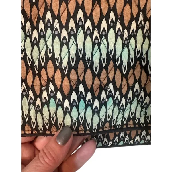 Vera Bradley Brown Multi-Color Sierra Stream Pattern Laptop Messenger Bag Women - Image 4
