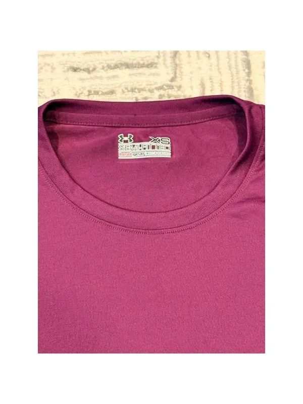 New Under Armour women's XS (semi-fitted) purple Heatgear t-shirt - Image 2