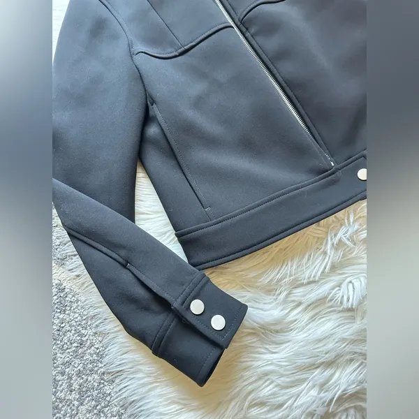 ZARA neoprene zip jacket - Image 4