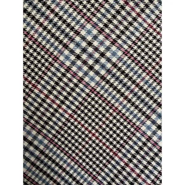 White House Black Market Plaid Zip Mini Skirt Womens Black Blue Burgundy Size 8 - Image 3