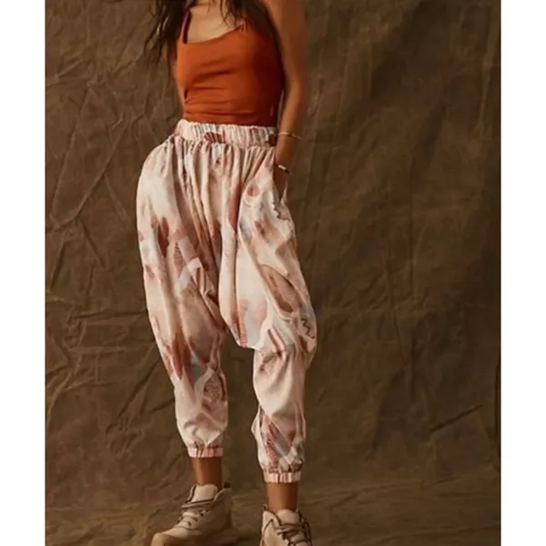 Free People Movement NWOT All Strapped Printed One Piece Harem Jumpsuit XS - Image 4