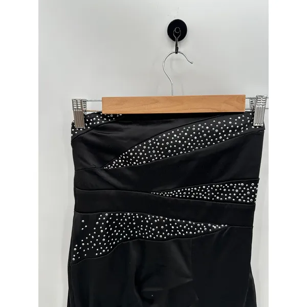 Trixxi Y2K Black Studded Strapless Mini Dress Juniors Size 3‎ HOCO Whimsigoth - Image 3