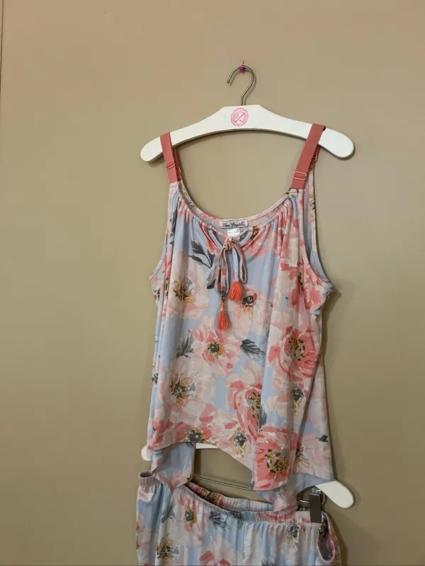 Linea Donatella Patterned Tank Top And Pants Lounge Set Womans Size XL - Image 3