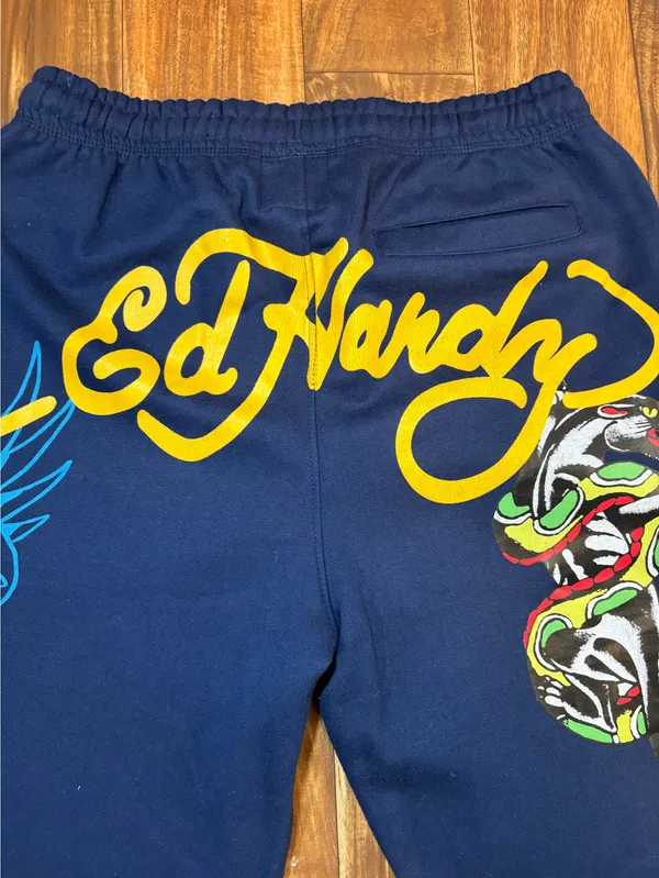 Ed Hardy Sweatpants Blue  - Image 4