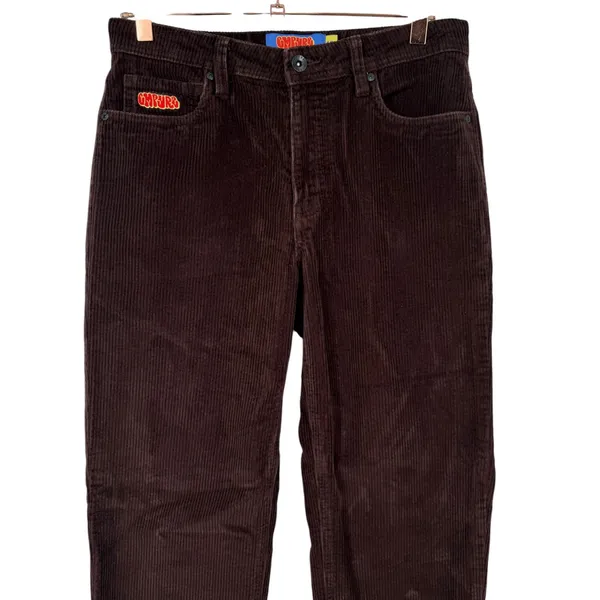 Empyre Brown Corduroy Skate Pants Size 27 Tapered Streetwear Y2K Unisex - Image 4