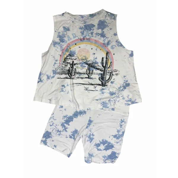 Road Tripping Phil Love Tie Dye Cacti Graphic Short Set size Medium NEW - Image 2