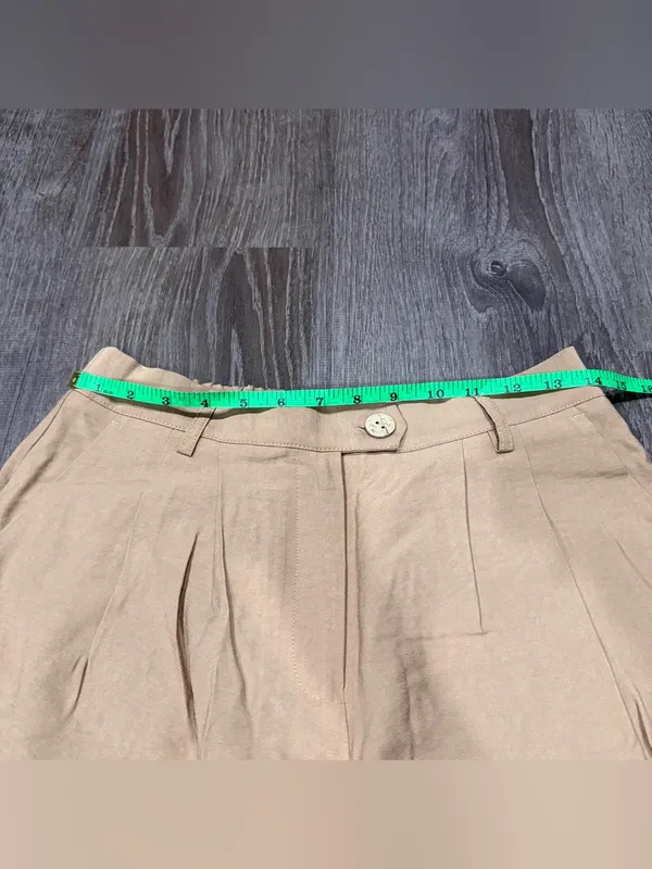 NWOT Halara Khaki High-Waisted Zipper Pocket Work Linen-Feel Shorts - Image 10