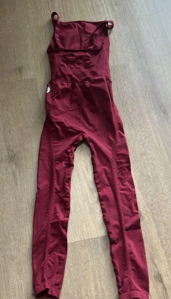 NWOT-FP Movement Good Karma Merlot Sleeve Onesie Jumpsuit Sz XS/S - Image 3