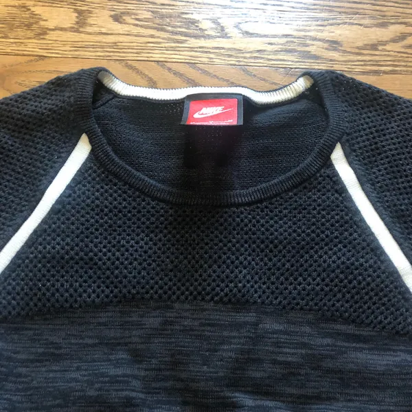 Nike Tech Knit Crew Top Longsleeve Pullover  Black - Image 3
