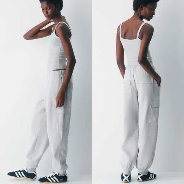 ARITZIA Mega Fit Sweatfleece Cozy Cargo Gray Sweatpants Joggers - Image 2