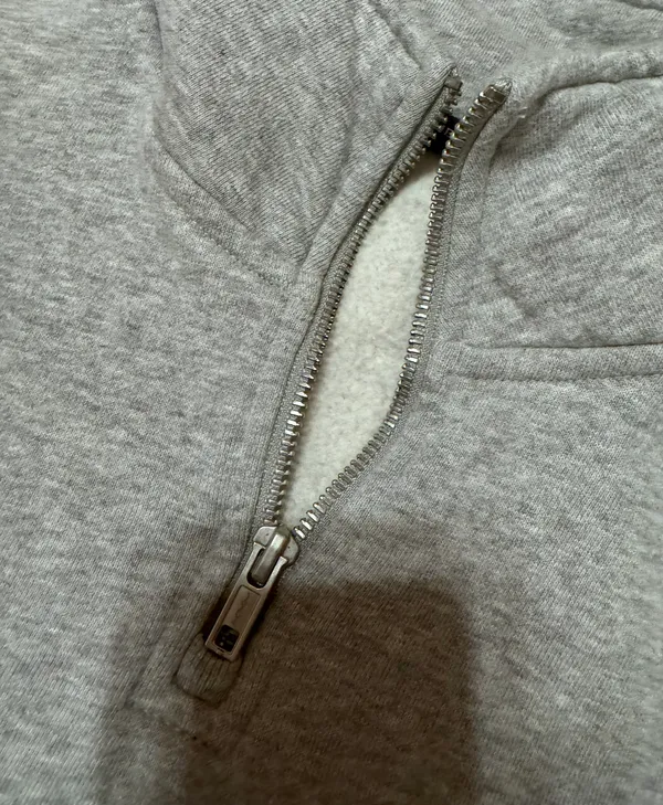 Missy Quarter Zip Sweatshirt Grey - Image 7