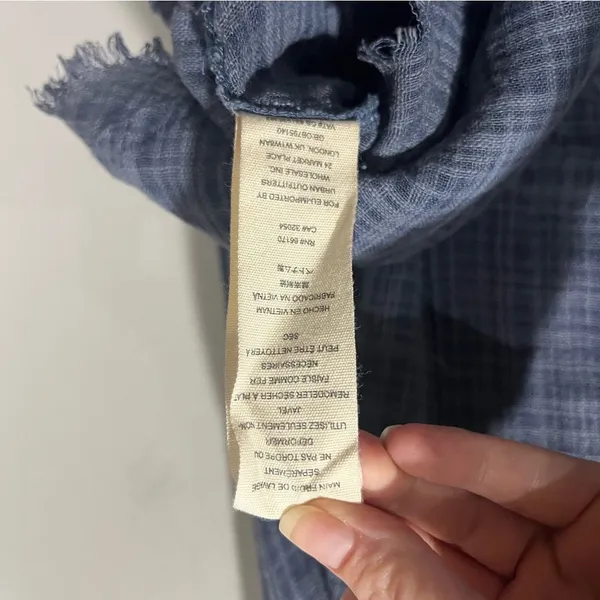 Free People Talk To‎ Me Popover Gauze Tunic Shirt Blouse XS sheer blue Boho - Image 9
