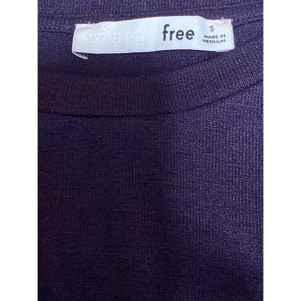 Aritzia Wilfred Free Women's Purple Short Sleeve Twist Front Tee Crop Top Size S - Image 5