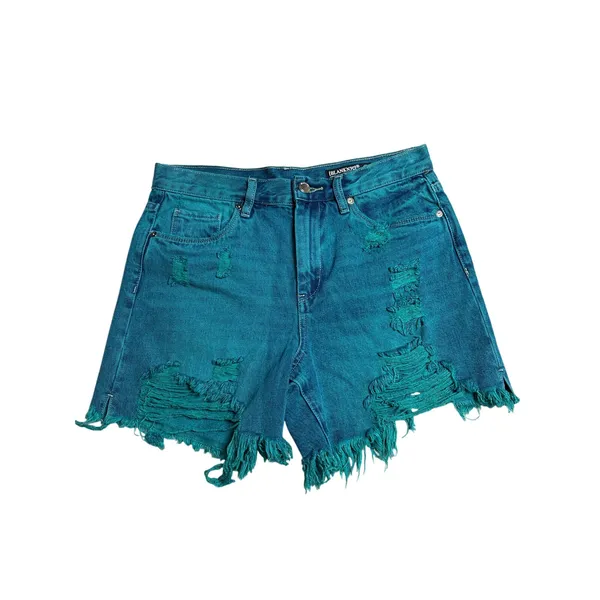 BLANK NYC Vintage‎ Hi Rise Acid Wash Emerald Denim Shorts Size 28 - Image 3