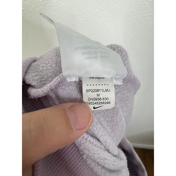 Nike Yoga Luxe Fleece Joggers Lavender Purple Sweatpants DN0936-530 Medium - Image 5